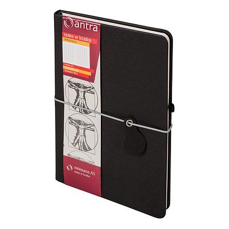 Notes Antra Renesans A5/96/80g kratka, Czarny